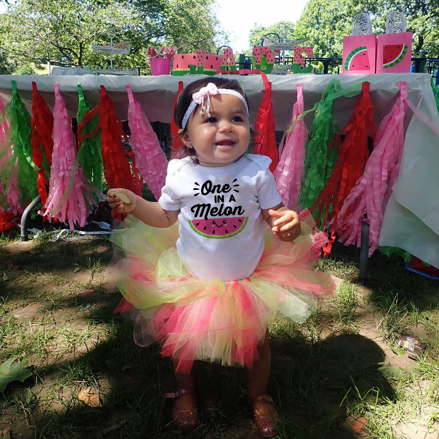 

One In A Melon Tee 1st Birthday one piece baby Birthday bodysuit 1st Birthday Baby Shirt Watermelon Birthday outfits