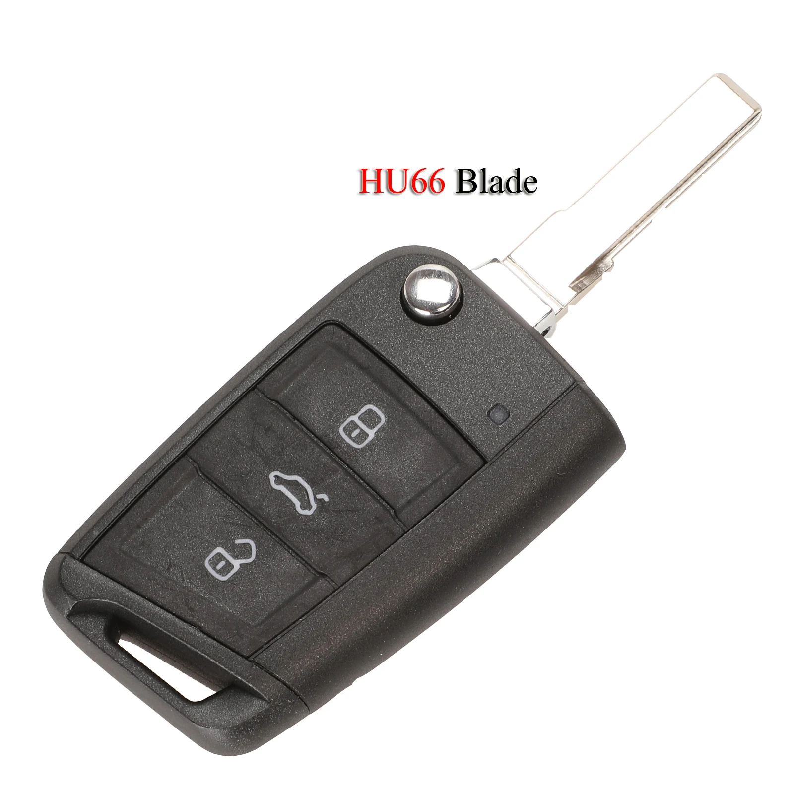 Jingyuqin Fernbedienung Auto Schlüssel Fall Shell Für Volkswagen VW Golf 7 Käfer Jetta Bora Passat Polo Tiguan 3 Taste Chrom HU66 HU162T