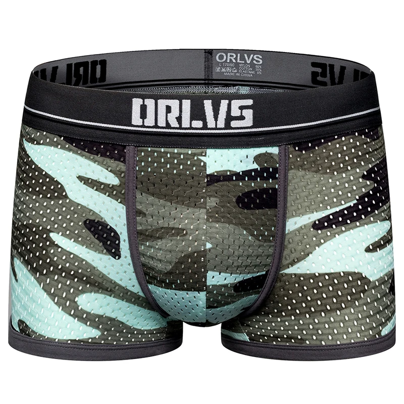 ORLVS Brand male underwear men boxer cueca tanga quick dry ropa interior hombre men boxer shorts breathable calzoncillo men