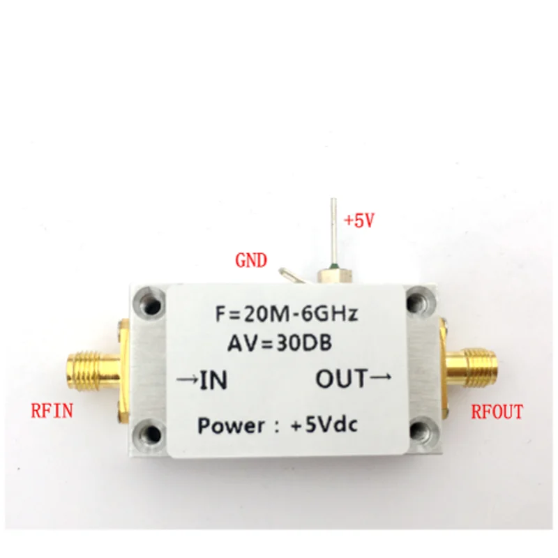 

1PC LNA 20MHZ to 6GHZ Low Noise Amplifier RF Amplifier CNC Enclosure High Linearity