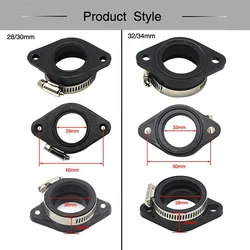 Motorcycle Carburetor Manifold Intake Flange Adapter Carb Manifold Boot for PWK 21-30mm 32mm 34mm Carburetor UTV ATV UAZ UTE