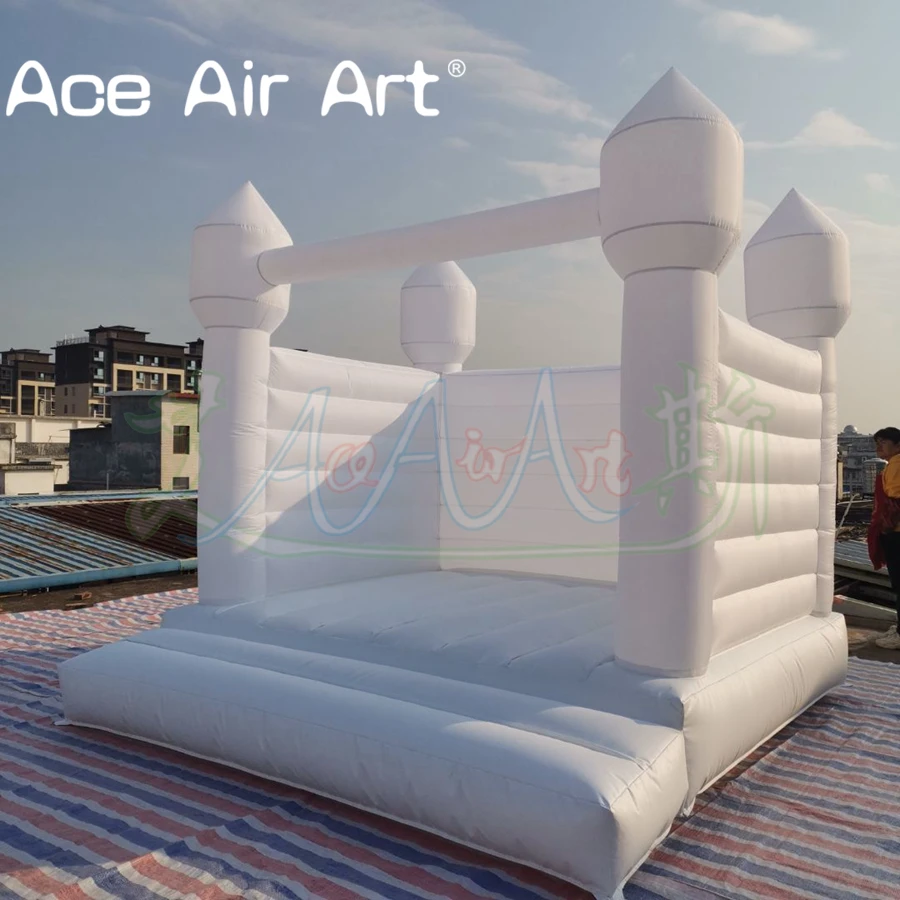 Customize Pure White Inflatable Wedding Bounce House For Outdoor Advertising Events Decorations Made In China