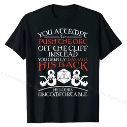 卓上rpg D20オークマッサージ重要な故障tシャツトップtシャツトップスtシャツ最新綿夏通常の男性