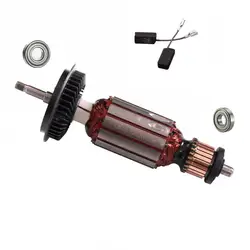 220V/240V Armature Rotor shaft ball bearing carbon brush For BOSCH GWS8 GWS 8-100 GWS 8-125 GWS8-125C GWS 850 angle grinder