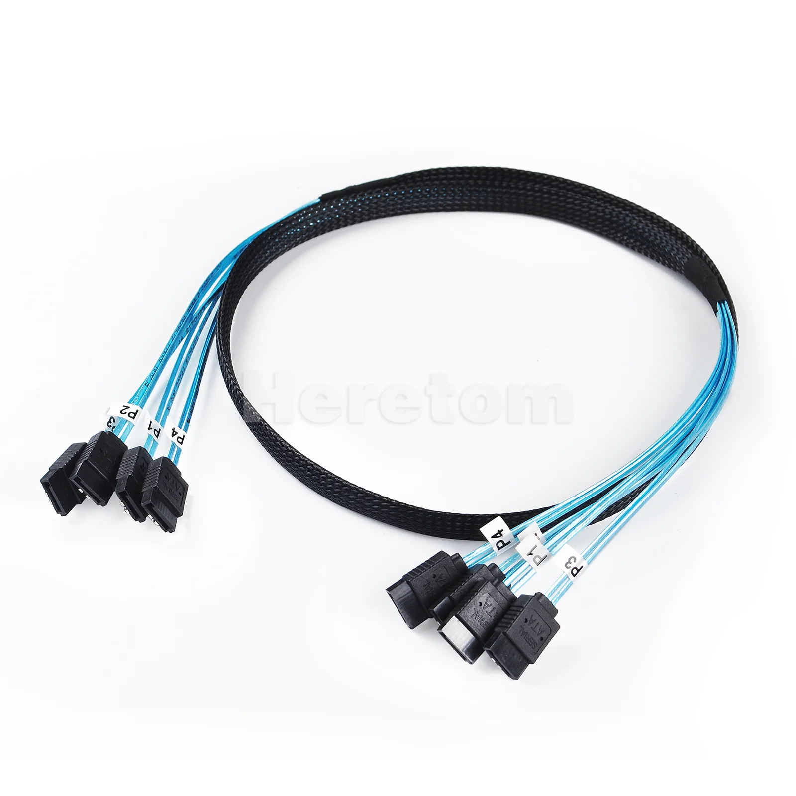 Splitter Cable Computer Accessories SATA III 6Gbps SAS 4 SATA to 4 SATA Cable for IT MODE HBA CARD LSI 9212-4I4E 50CM