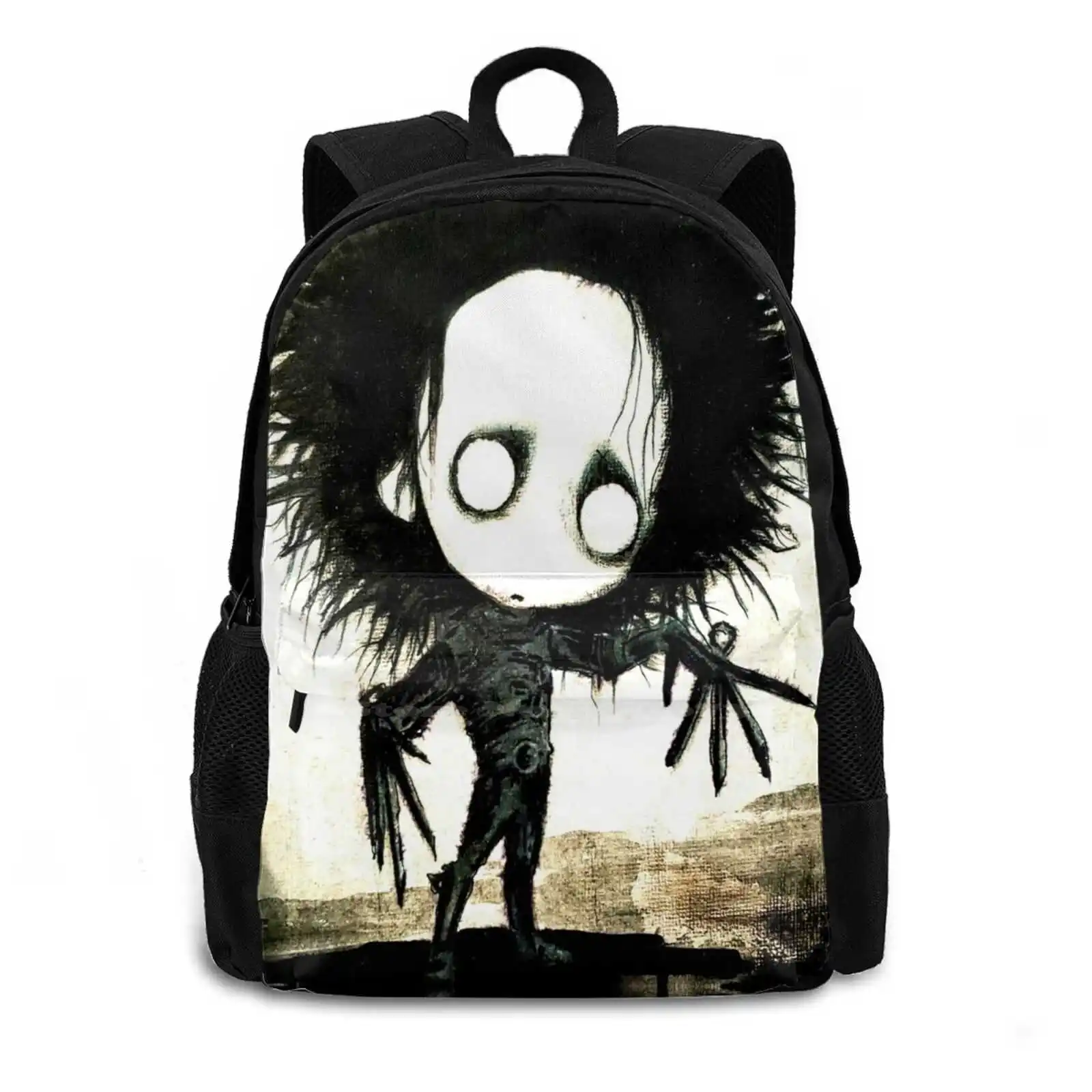 Eddie Teen College Student Backpack Pattern Design Bags Halloween Edward Spooky Gothic