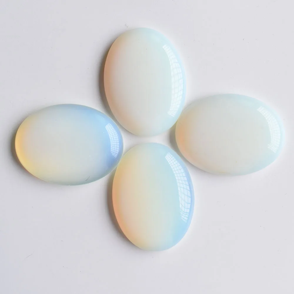 Großhandel 12 Stück/Set modische, sortierte Naturstein-Mischperlen in ovaler Cabochon-Form 30x40mm für DIY-Schmuckzubehör, kostenlos. – Detail 11