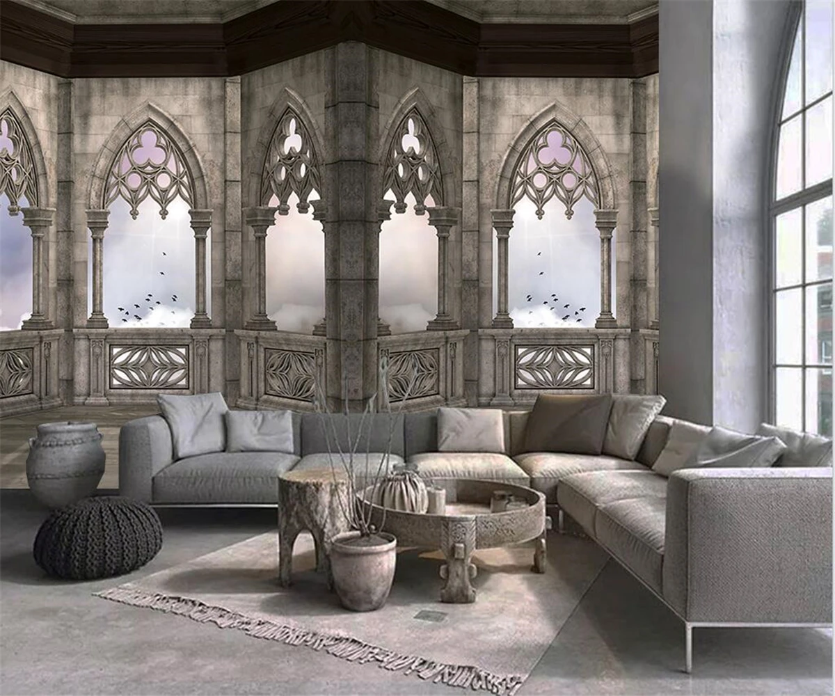 Beibehang – papiers peints personnalisés, décoration de maison, chambre à coucher moderne, salon, papier peint de fond tridimensionnel en arc européen