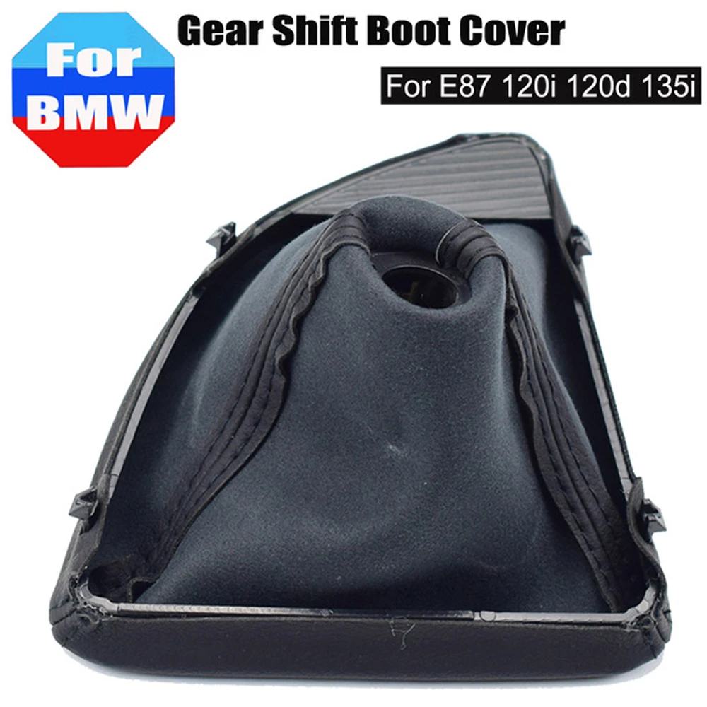 Car Shift Gear Stick Manual Shift Boot Black Leather Boot With Frame For BMW E30 E36 E39 E46 E81 E82 E87 E88 E90 E91 E92 E93