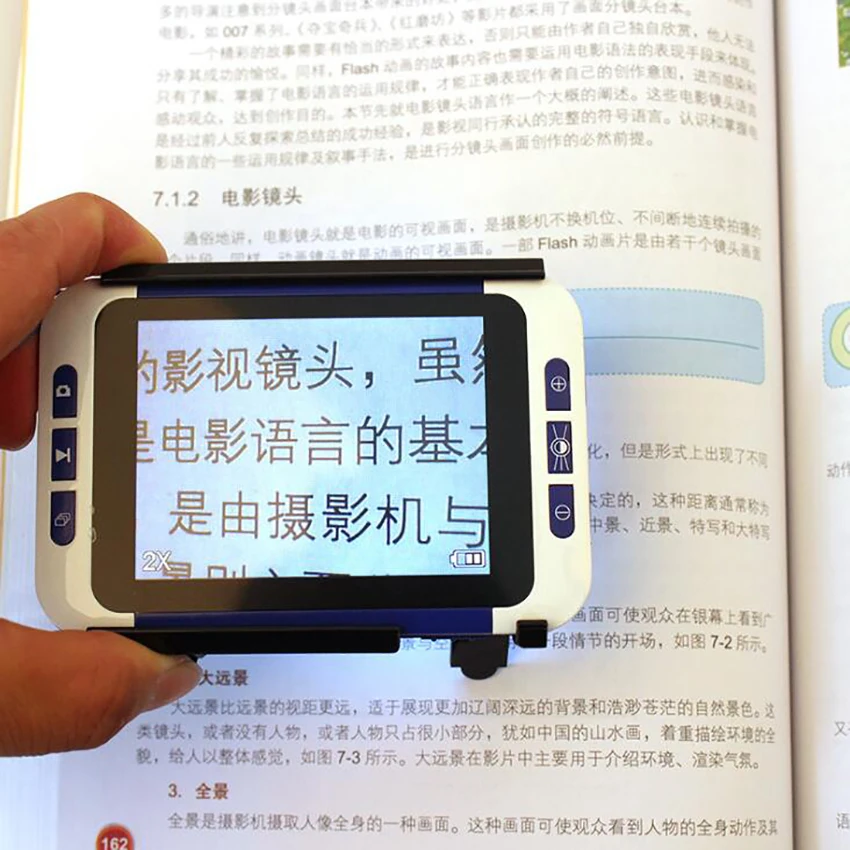 Lente d'ingrandimento Video digitale portatile da 3.5 pollici, 2X-32X, 3 modalità di colore, lente d'ingrandimento elettronica con luce, aiuto per la lettura a bassa visione
