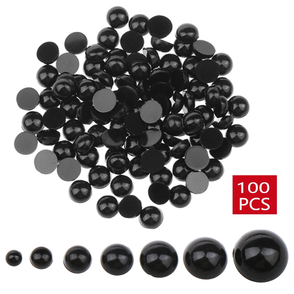 Free Shipping 100Pcs 3-12mm Black Plastic Safety Eyes For Bear doll Animal Puppet DIY Crafts Children Kids Toys Eyes Accessories