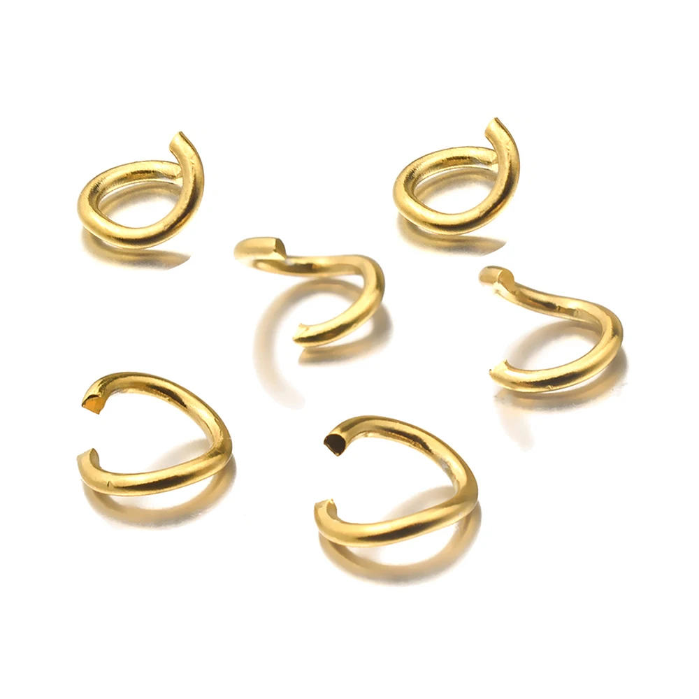 200 Stück/Los Gold Edelstahl Offene Springringe Direkt 3/4/5/6/8mm Splitringe Verbinder für DIY Schmuckherstellung – Detail 4