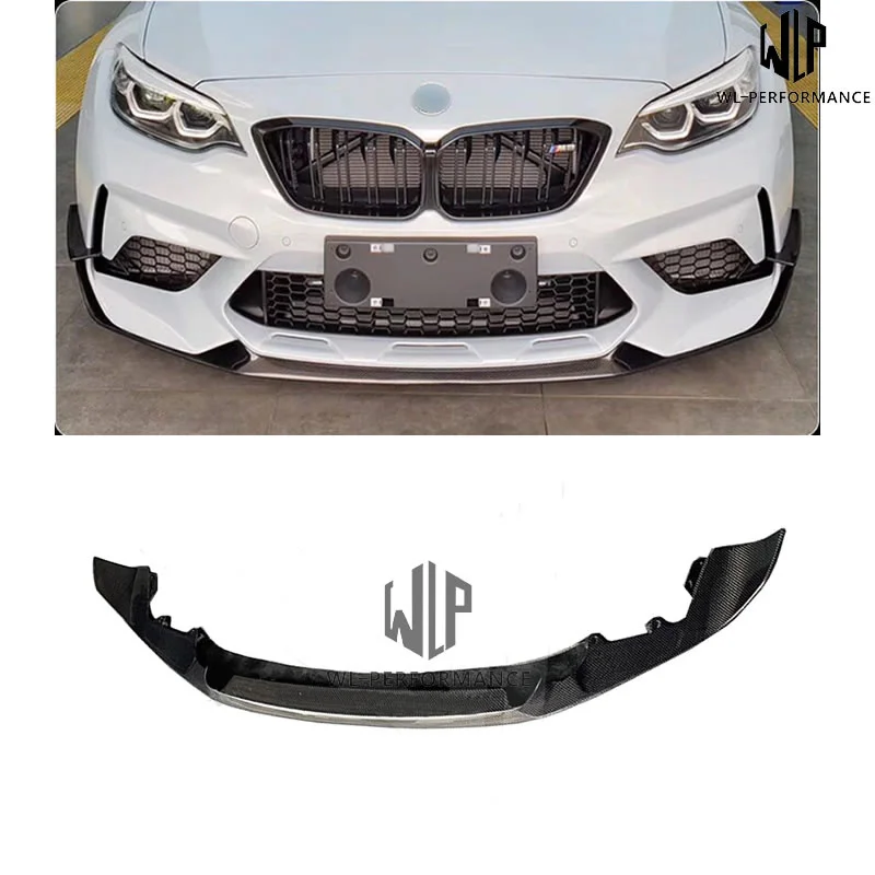 F87 Alta Qualidade De Fibra De Carbono Dianteiro Lip Bumper Splitter Car Styling para Bmw Série 2 F87 M2 M2c Mp Estilo Car Body Kit 2015-up