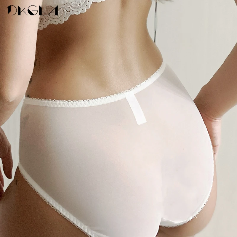 3 Pcs Mid-Rise Panties Sexy White Green Black Women Underwear Lace Embroidery Briefs Soft Hollow Out Transparent Panty XL L M S