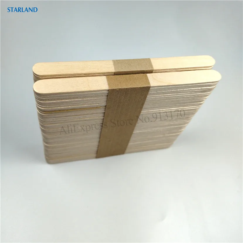 200ใน1 Pop Sticks Birch ไม้ Popsicle Sticks Ice Cream DIY Craft ความยาวไม้11.4ซม.4จำนวนมาก50ชิ้น/ล็อต