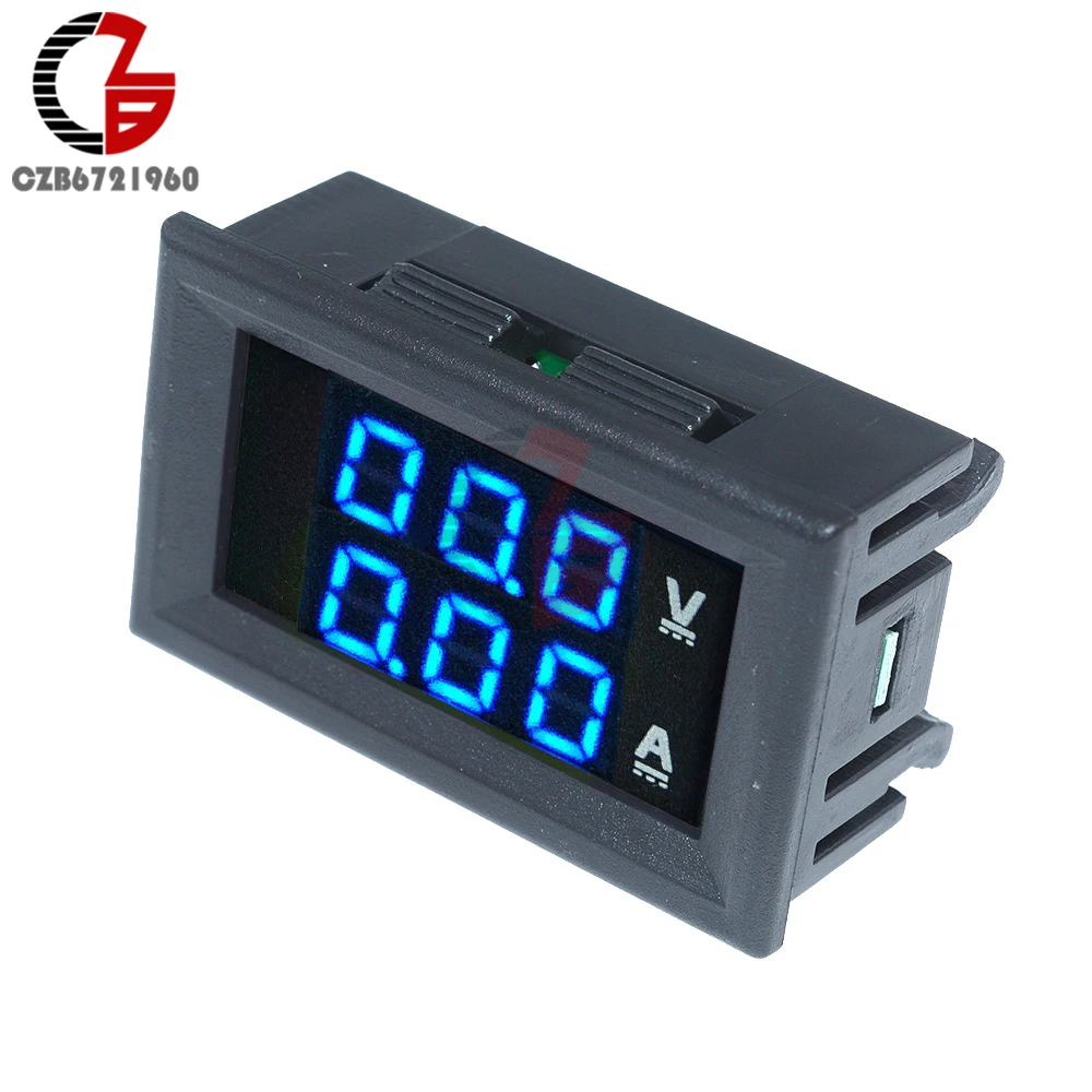 DC 0-100V 0-10A Digital Voltmeter Ammeter 12V 24V 36V 48V Car Motorcycle Electric Bicycle Voltage Current Meter Battery Tester