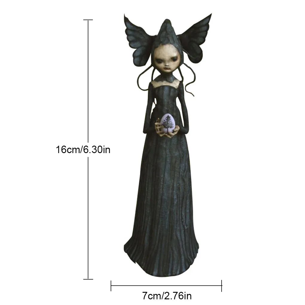 Halloween Witch Figurine Statue Resin Creepy Witch Sculptures Garden Decoration For Home Patio Yard Lawn Porch Garden Decoration