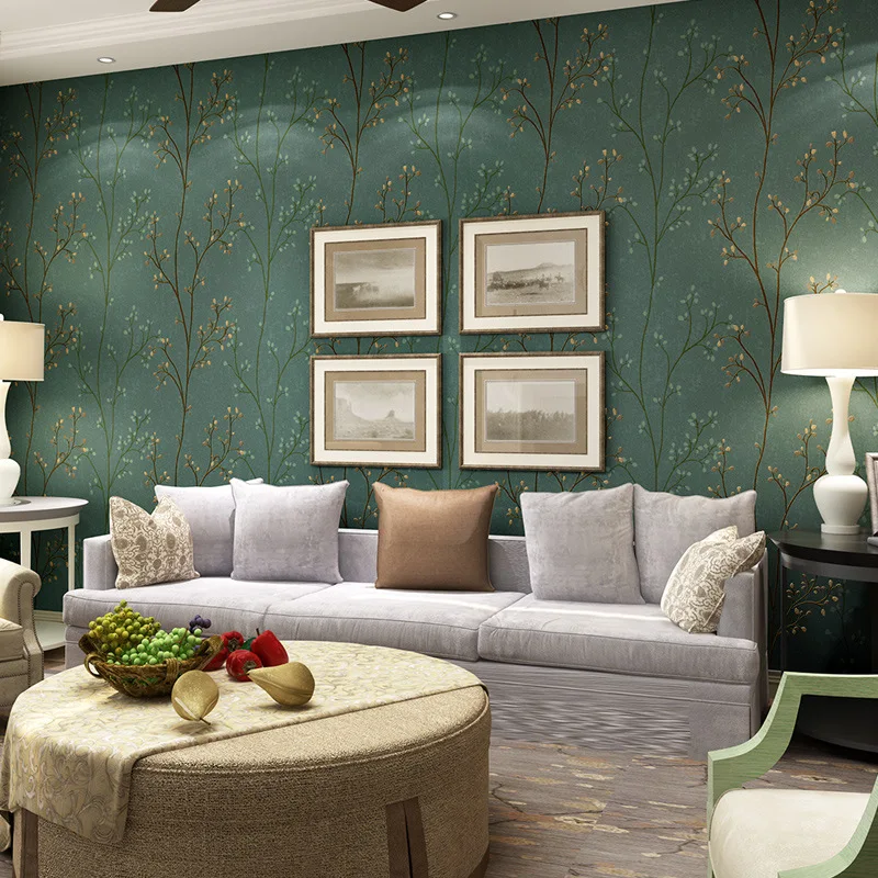 WELLYU Imitation embroidery high-grade fabric sofa background wallpaper living room restaurant entrance background wallpaper