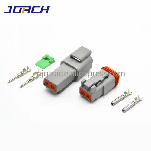 5 Juegos de conector eléctrico macho hembra impermeable Deutsch DT de 2 pines DT04-2P DT06-2S con terminales