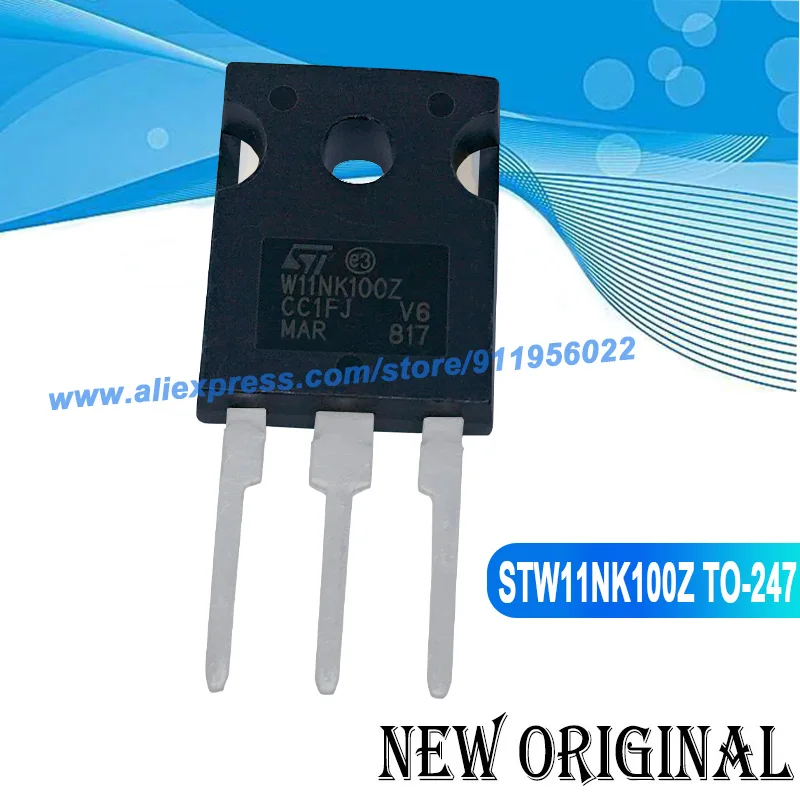 (5 Pieces) W34NB20 STW34NB20 TO-247 200V 34A / W11NK100Z STW11NK100Z 1000V 8.3A / W7NC80Z STW7NC80Z W50NB20 STW50NB20 TO-247 image 4