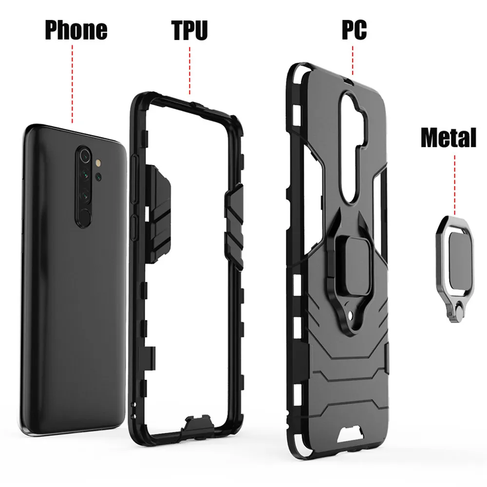 4 In 1 Shockproof Case For Xiaomi Redmi 5 Plus Case Note 5 Pro 6 7 4X F1 Case For Xiomi Xiaomi Redmi6 Magnetic Finger Holders