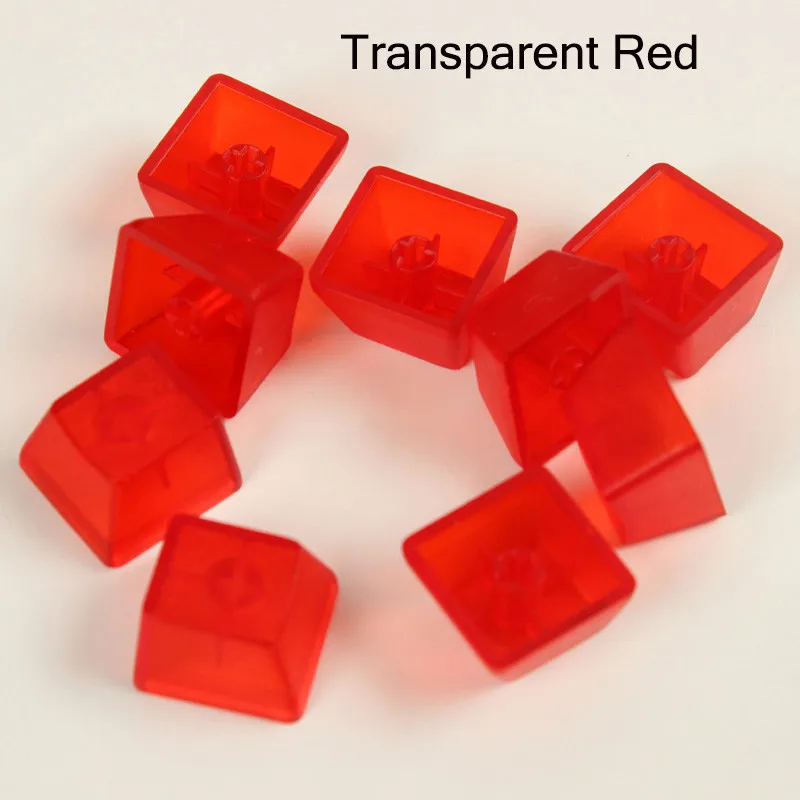 Clear Keycaps OEM Profile Transparent Clear Blue Red Backlight RGB Matte Feel ABS Mechanical Keyboard Keycaps MX Switch Tester