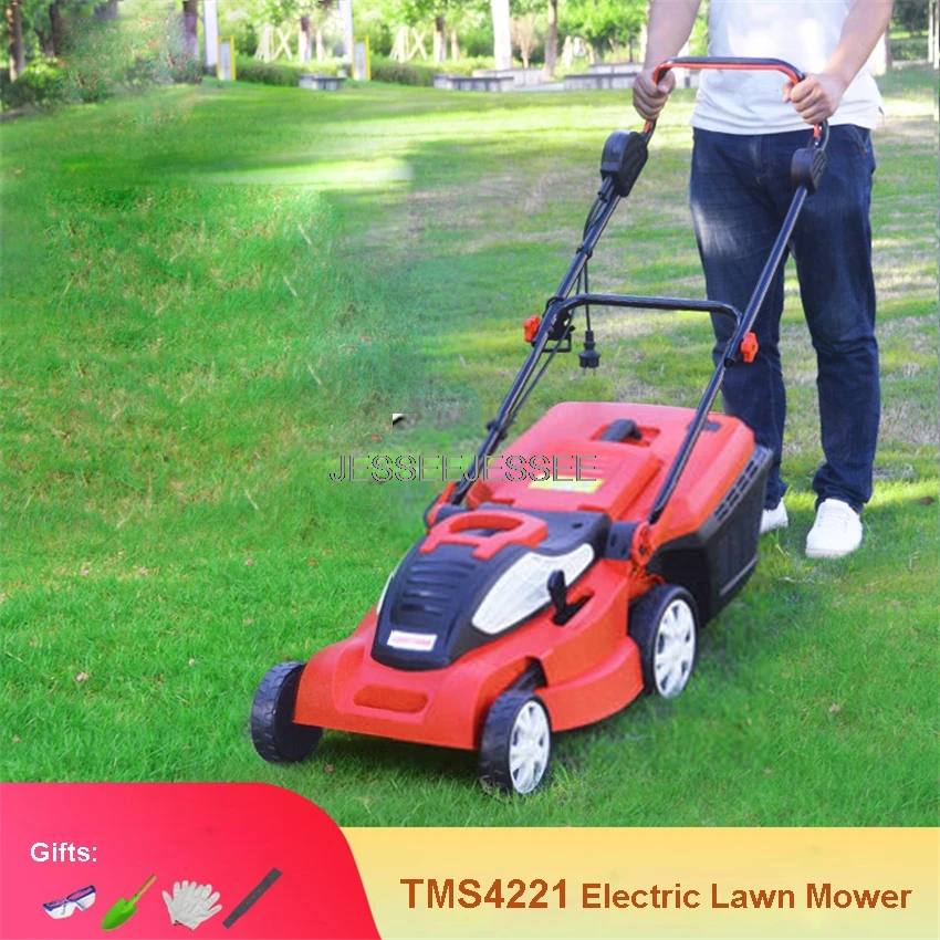 

New Household Weeding Lawn Mower Garden Tools Hand Push-type Electric Lawn Mower 220V 1800W 5200r/min 50L With 10M Line