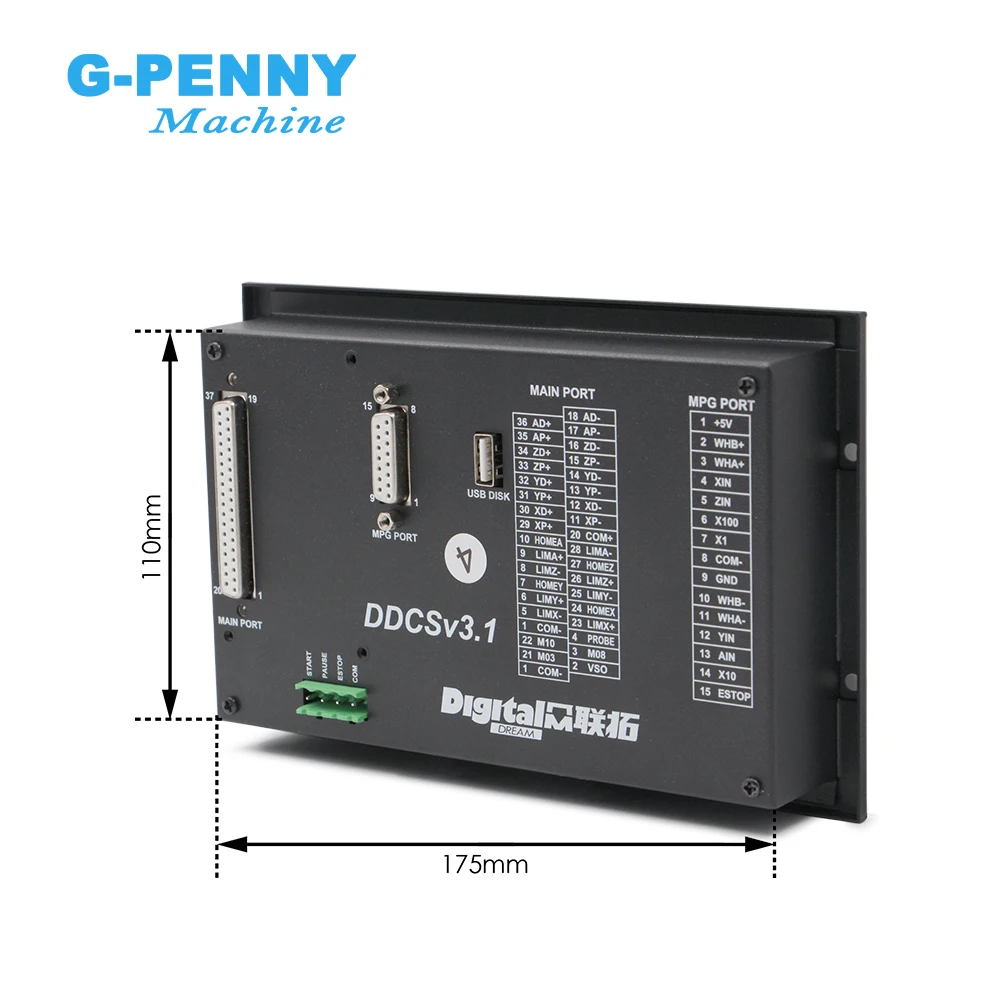 Imagem -03 - Chegada de Novo Ddcsv3.1 Autônomo Controlador de Movimento Offline Suporte Controlador Eixos Eixos Usb Cnc Controlador Interface