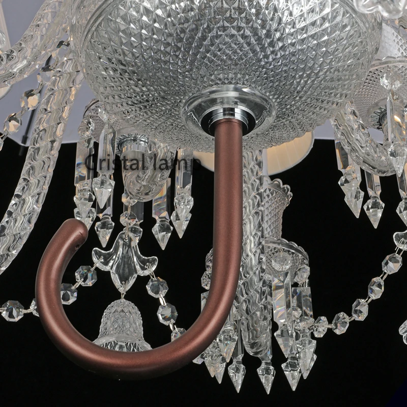 Classics 12 Lights Crystal Chandelier Outdoor Waterproofing Lamp Wedding Hanging Umbrella Decoration Pendant Light