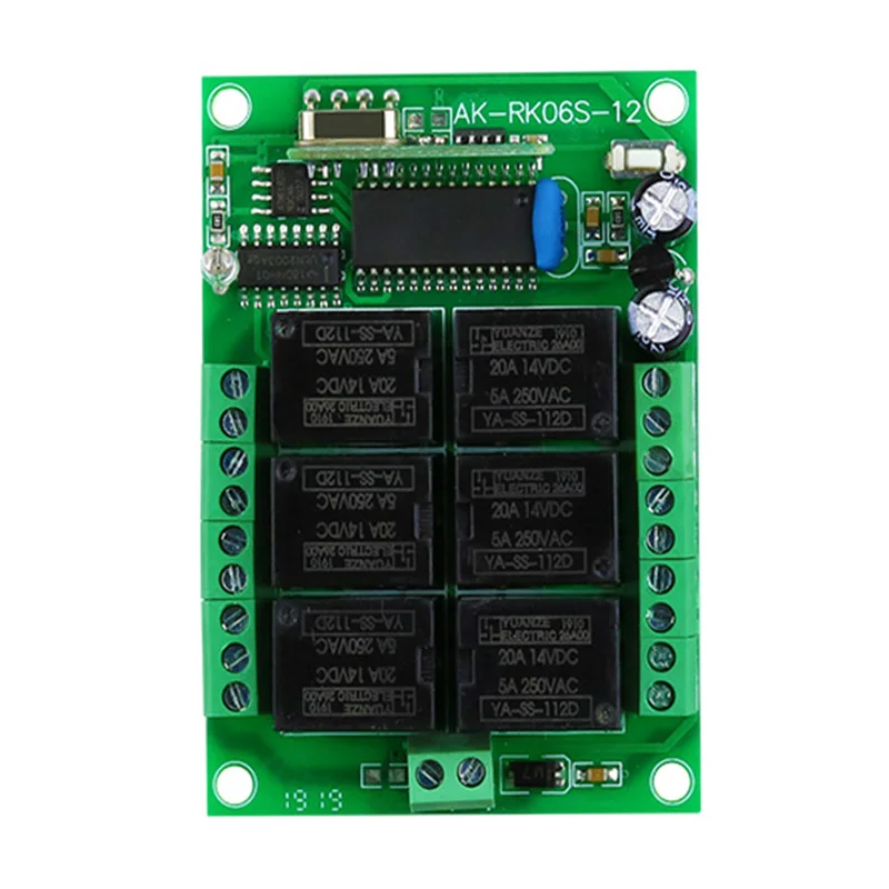 DC 12V 6 kanałów CH 6CH przełącznik bezprzewodowego pilota zdalnego sterowania System zdalnego sterowania odbiornik nadajnik 6CH przekaźnik 315/433