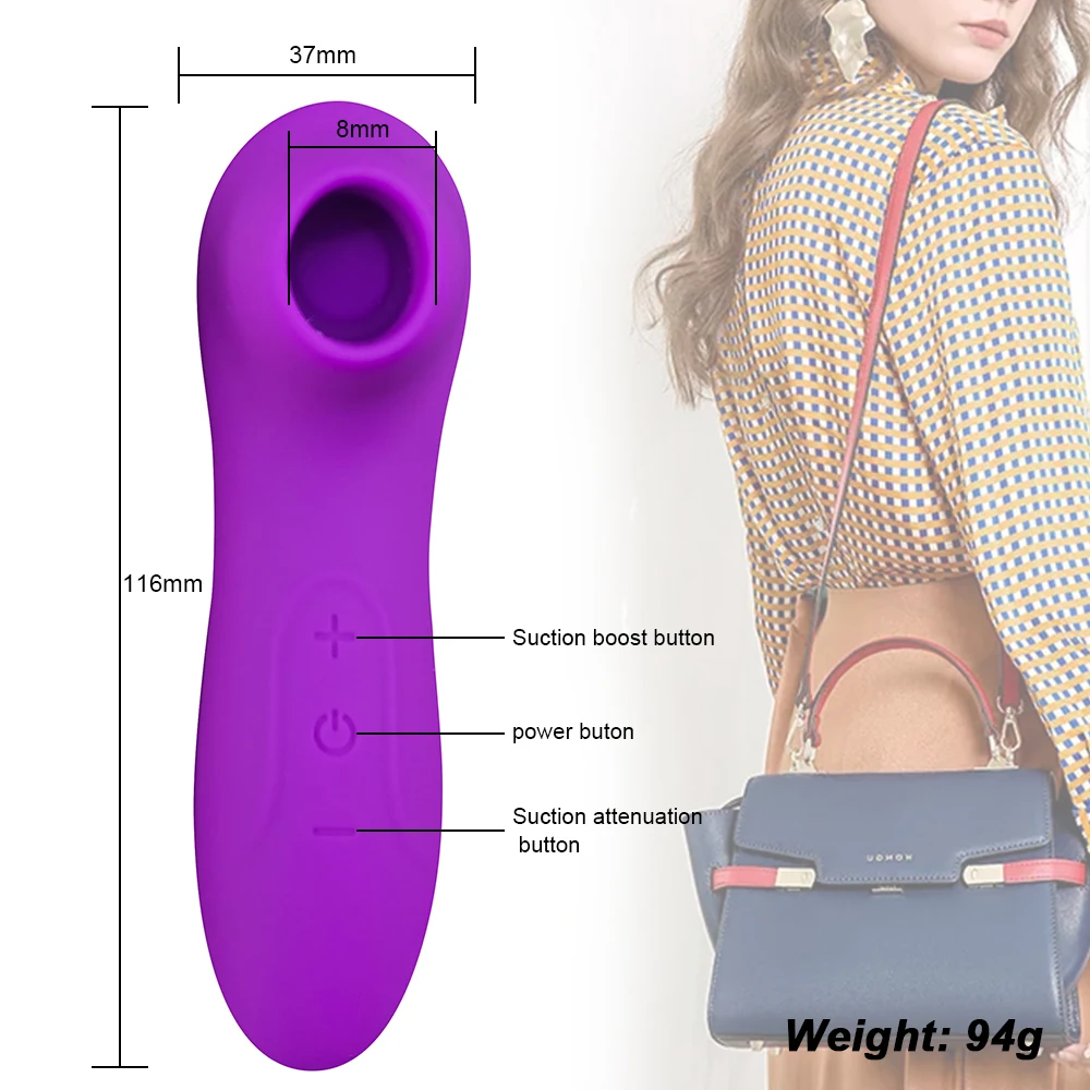 Magnetic Suction Charging Adult Female Clitoral Sucker Vacuum Vibrator Mouth Licking Nipples Sucking Tongue 8 Kinds Of Sex Toys