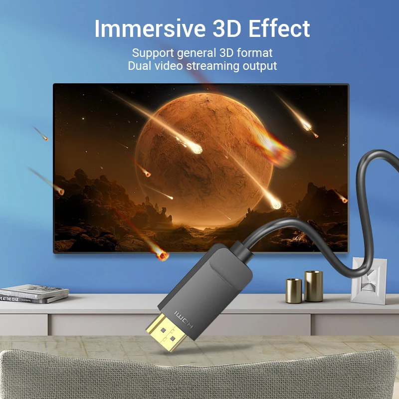 Vention-Cable Mini DisplayPort a HDMI, 1080P, macho a HDMI, para HDTV, Apple, MacBook, Mini DP a HDMI