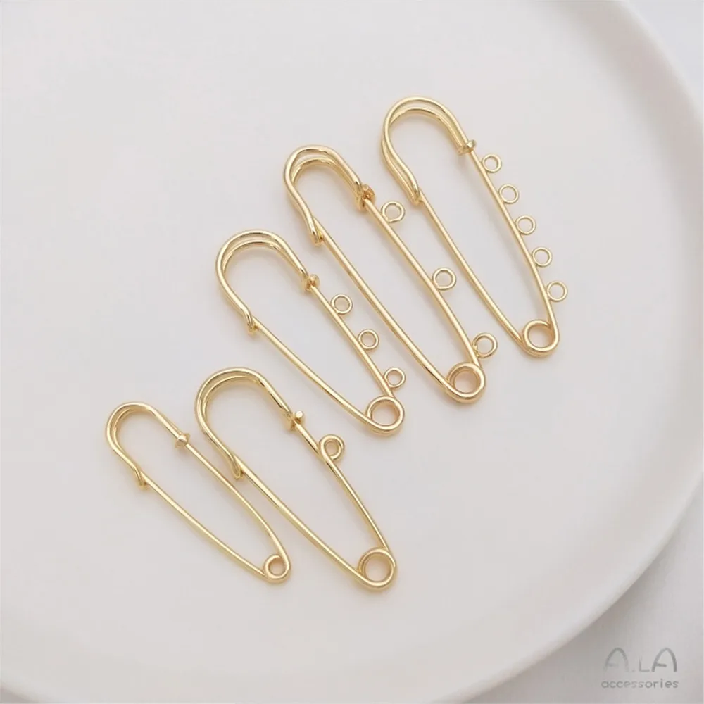 18K Gold Plated brooch clasp brooch color preservation accessories DIY handmade materials