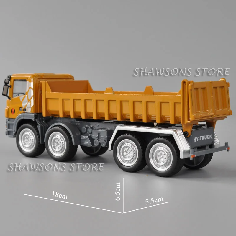 1:50 Scale Diecast Metal Construction Vehicle Model Toy Heavy Duty Dump Truck Tipper Miniature Replica Collection