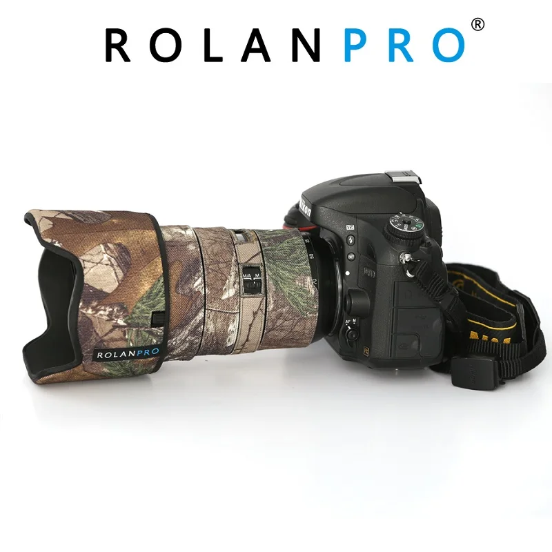 

Линзы ROLANPRO камуфляжный чехол от дождя для Nikon AFS 24-70 мм F2.8G защитный рукав для объектива защитный чехол для DSLR