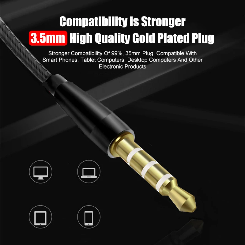 -Tai Có Dây Tai Nghe 3.5Mm Tai Nghe Nhét Tai Tai Nghe Nhạc Thể Thao Tai Nghe Chơi Game Có Mic Cho IPhone Xiaomi Samsung Huawei âm Thanh Nổi