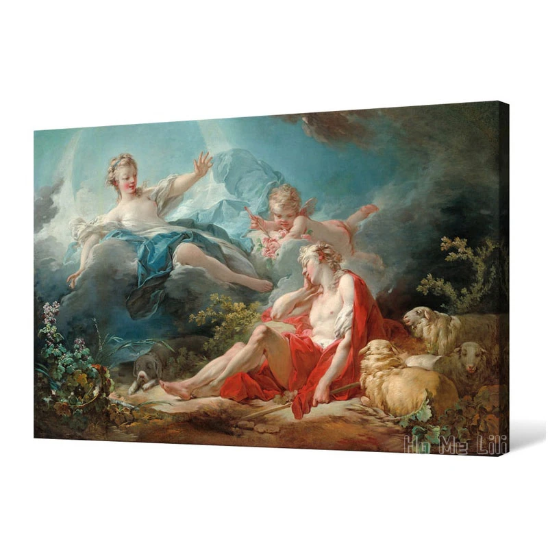 Diana And Endymion Rococo Canvas Print Wall Art For Livingroom Bedroom Home Decoration