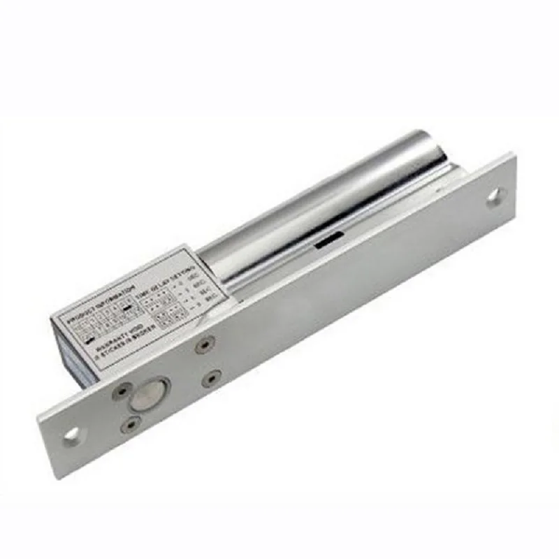 DC12V Electric Drop Bolt Lock Low Working Temperature Mortise for Glass Wood Door Time Delay Adjustable
