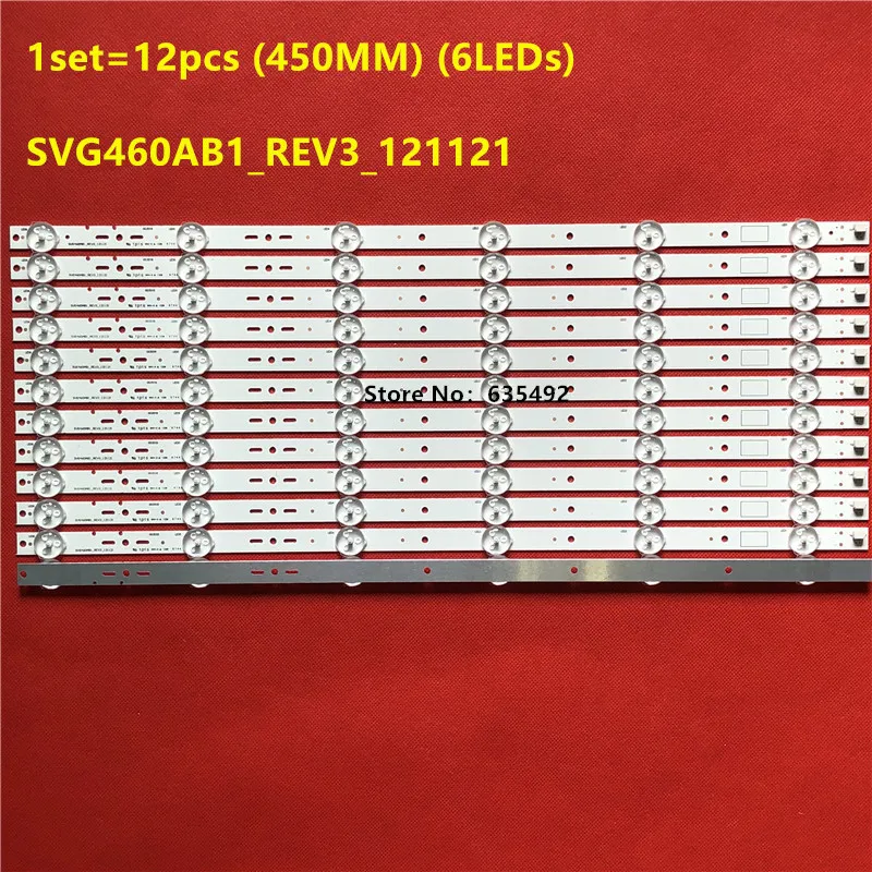 12PCS LED Strip for KLV-46R470A KLV-46R476A KLV-46R479A KDL-46R450A KDL-46R473A KDL-46R470A  SVG460AB1 REV3-121121 S460DH1-2