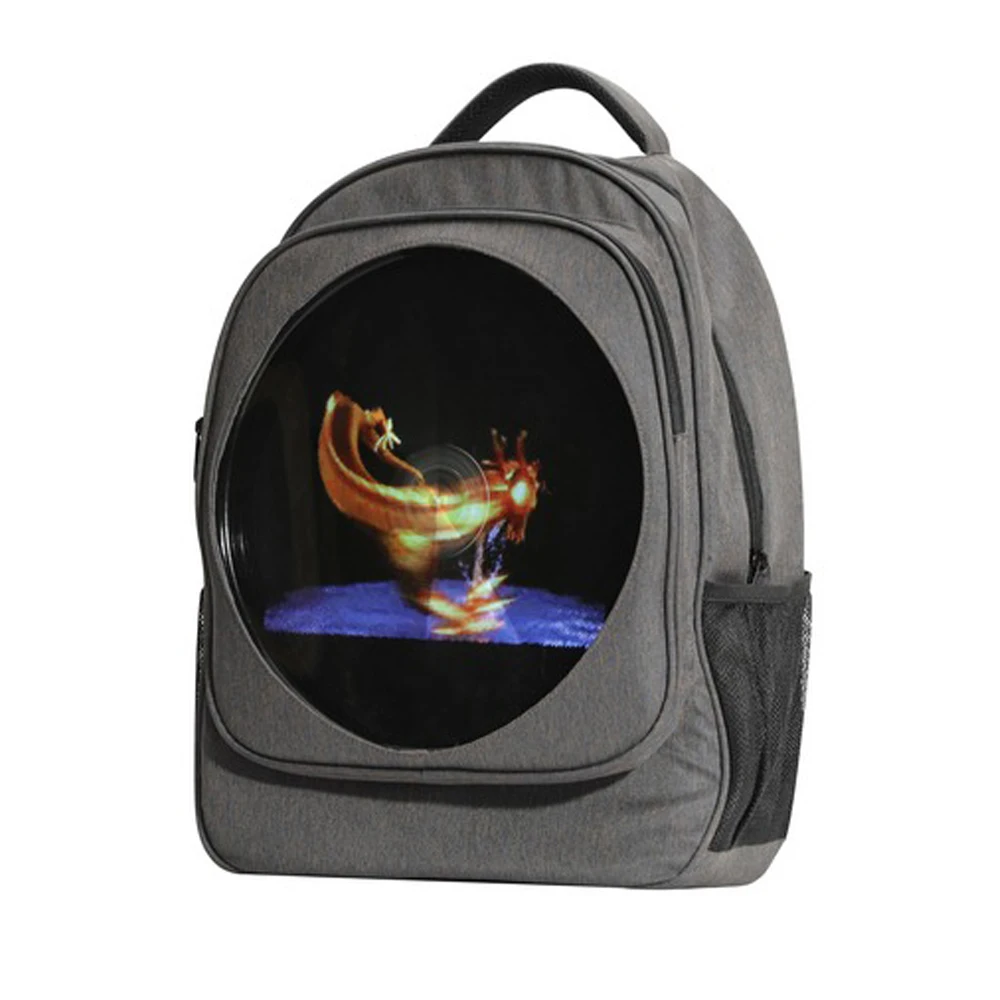3D Advertising Backpack With 3D Hologram Projector Fan Holographic Machine Backpack With LED Screen Display Screen Shoulderbag