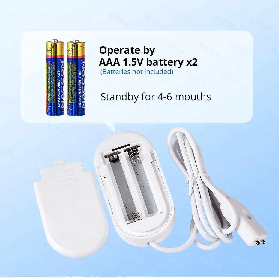 KERUI Smart  WiFi Water Sensor Home Kitchen Water Leak Detector Tuya APP Monitoring of Leaks Phone Notification Security Alarm