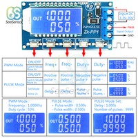 Adjustable PWM Pulse Signal Generator DC 3.3V-30V 1Hz-150KHz LCD Frequency Duty Cycle Square Wave with Anti-reverse Protection