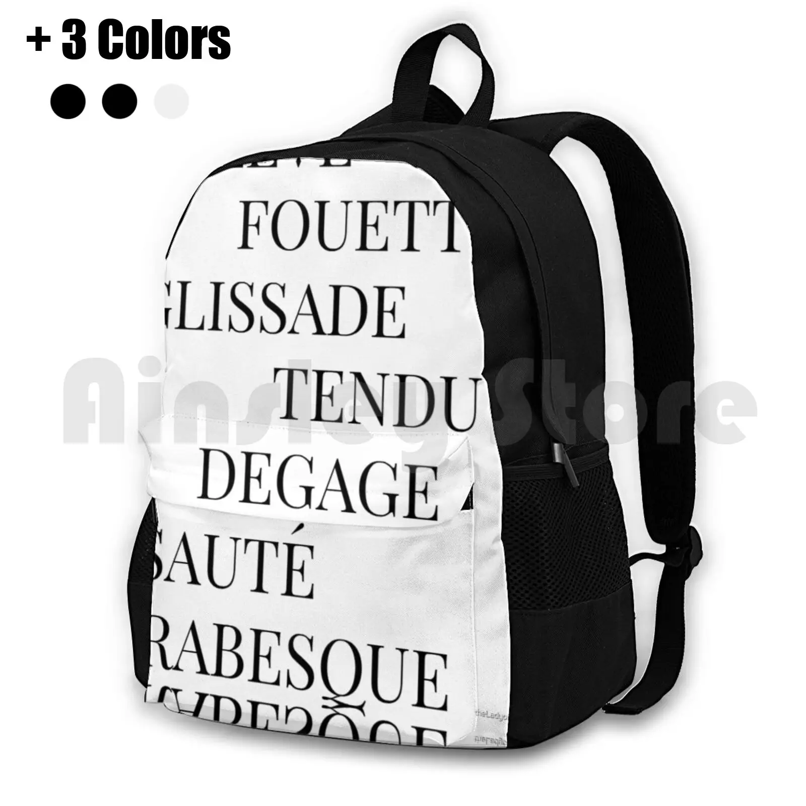 It's All French To Me Outdoor Hiking Backpack Riding Climbing Sports Bag Dance French Ballet Style Music Beat Rhythm Tap Pointe