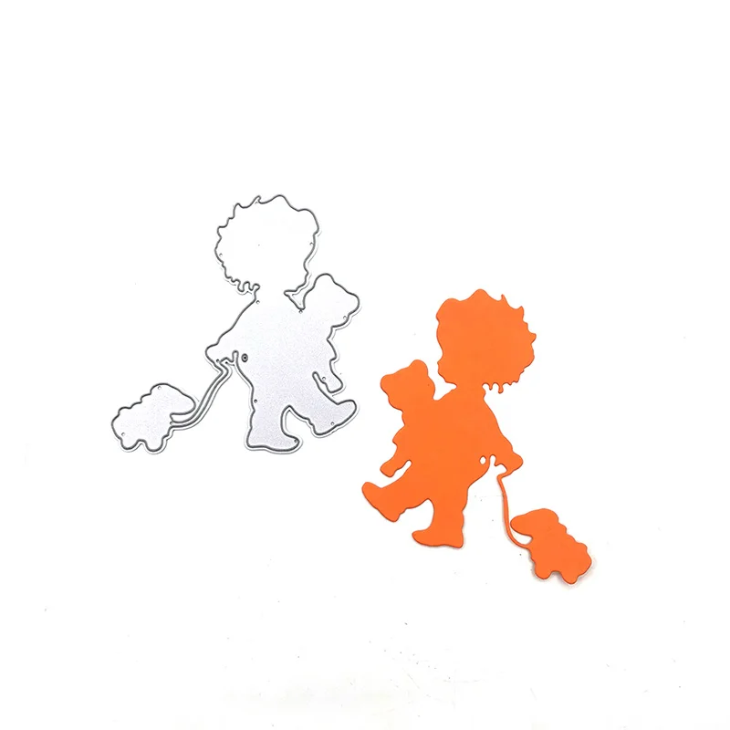 

Julyarts Walk the Dog Scrapbooking Material Cutting Dies New Crafts Carbon Steel Silver DIY Scrapbook Paper Album Embossing