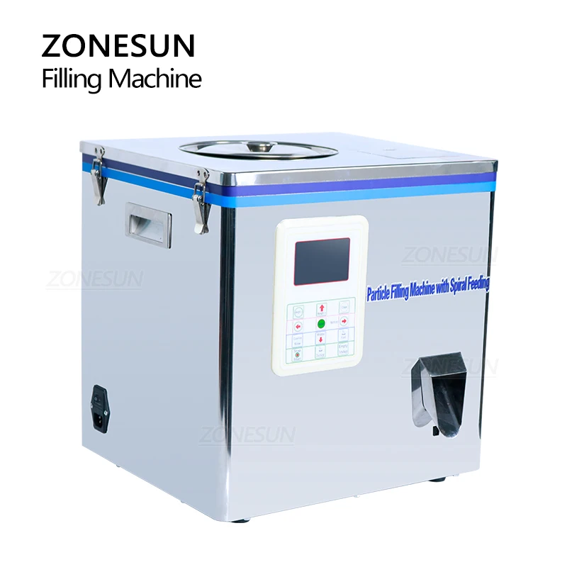ZONESUN Tea Packaging Machine Sachet Filling Machine Can Filling Machine Granule Medlar Automatic Weighing Machine Powder Filler