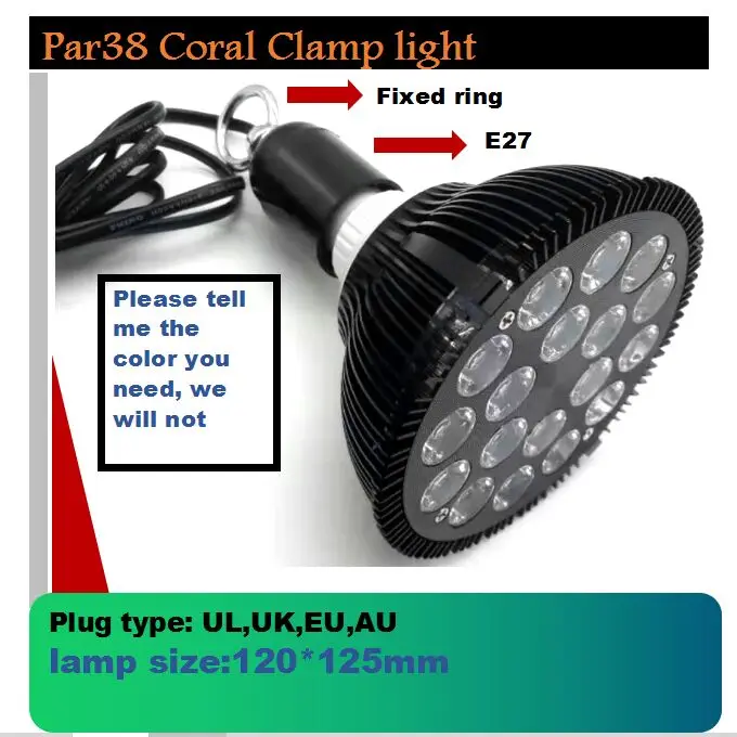 Coral lamp led Aquarium chandelier pet Lighting fish tank lamp plant bulb 50/54W for saltwater marine coral reef sump algae