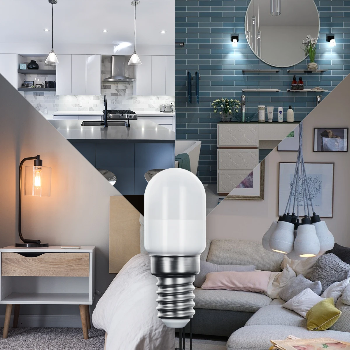 Fridge Lamp Perfume Mini Led bulb E14 1.5w 230v White light is suitable for refrigerators, range hoods and electrical lighting