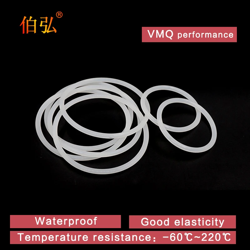 White Silicon Ring 1PC/lot Silicone/VMQ O-Ring CS4mm OD 55/60/65/70/72/75/80/85/90/95/100/105/150mm Rubber Seal Gaskets Washer