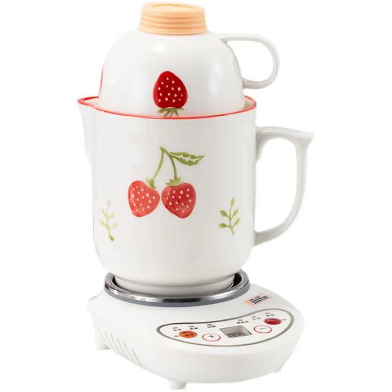 220 فولت 600 مللي السيراميك/الزجاج الطبخ طباخ التلقائي الكهربائية بطيئة Stewer الحفاظ على الصحة وعاء الشاي الحلوى ماكينة طهي