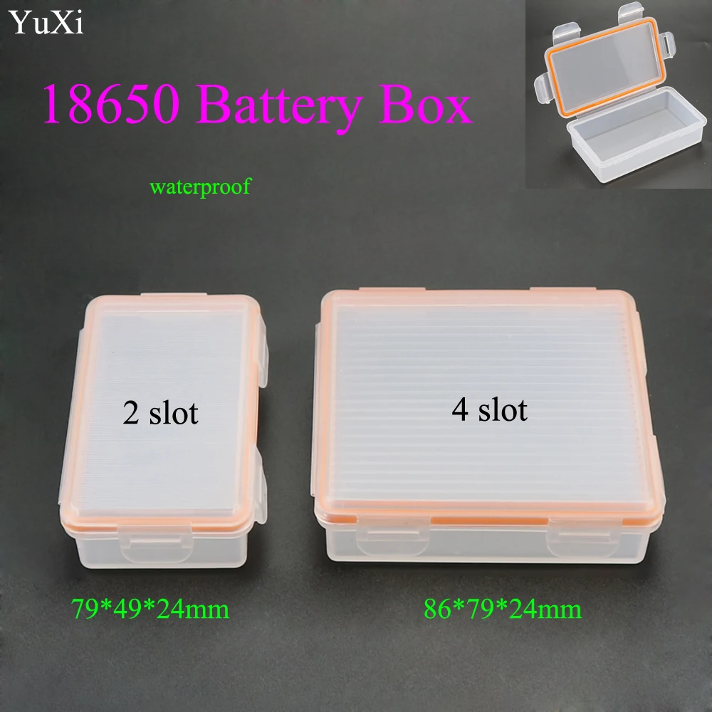 YuXi 2 Kinds Hard Elistooop Plastic Case Container Bag Case Organizer Box Case Holder Storage Box Cover for 18650 Battery Box